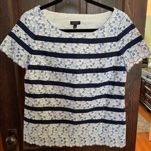 Talbots Cotton Eyelet Blouse, Sz 2